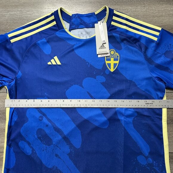 Sweden National Football Team Adidas Aeroready Jersey Women’s XL Blue NWT - Picture 4 of 5